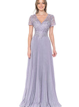 Lenovia 8139 Short Sleeve Mother Of The Bride Gown