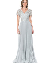 Lenovia 8139 Short Sleeve Mother Of The Bride Gown