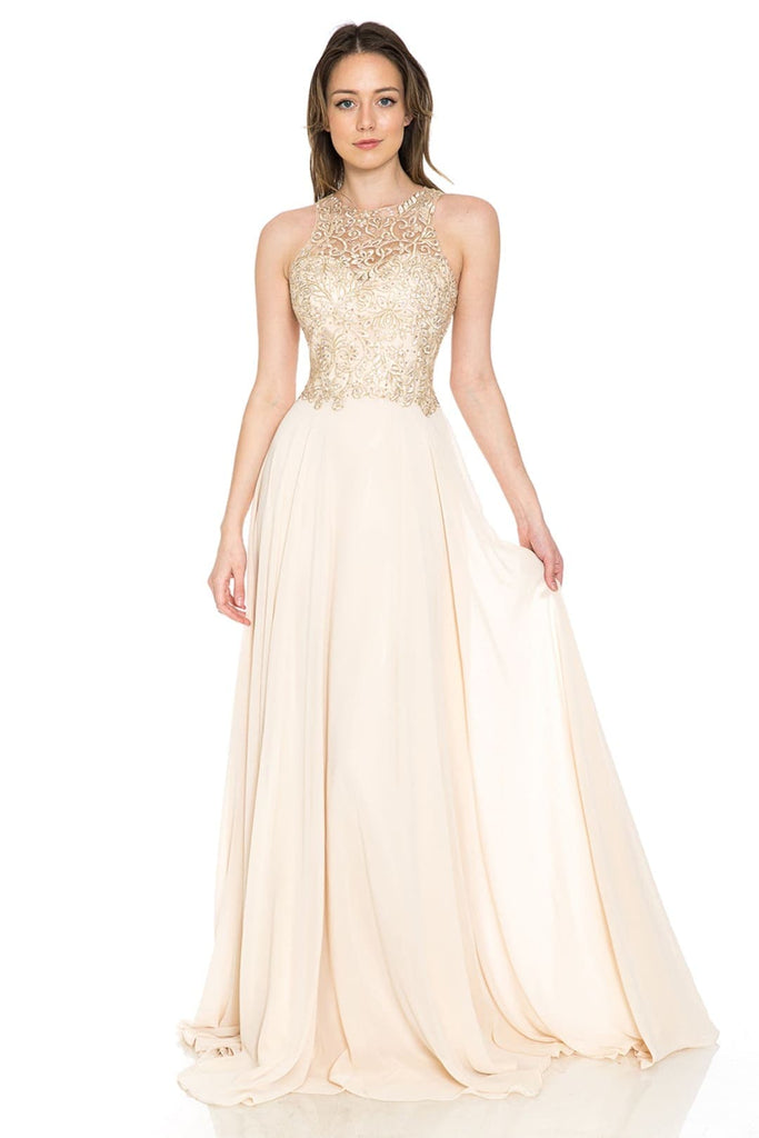 Long Embroidered Classy Gown