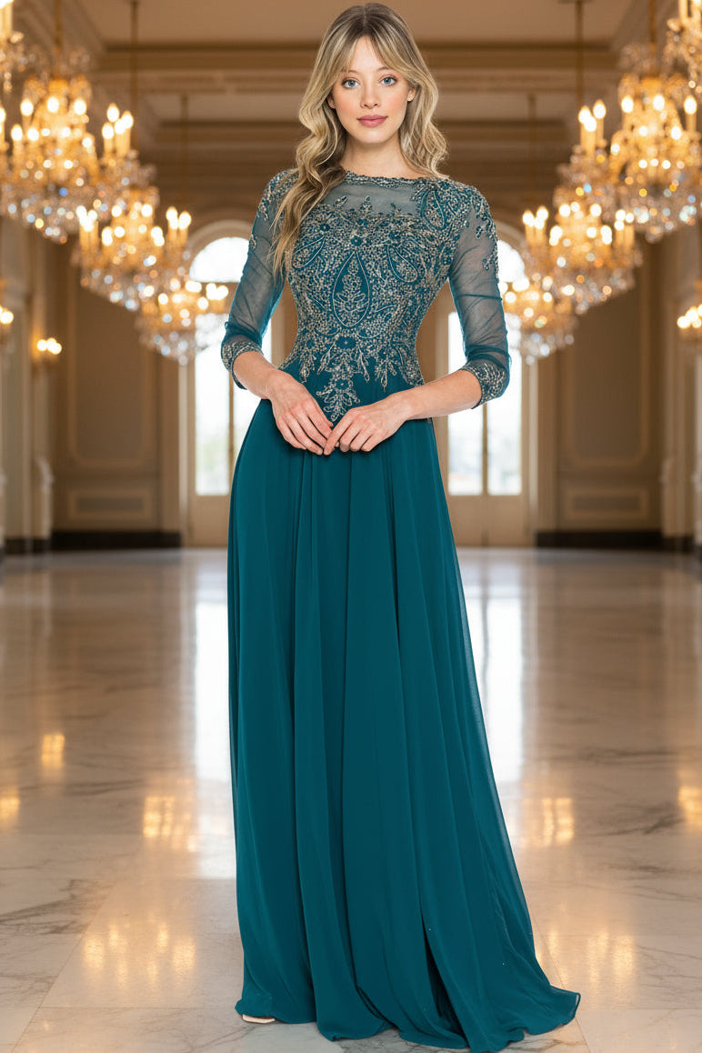 Plus Size Mother Of The Bride Dress - HUNTER GREEN / S