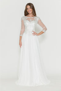 Lenovia 8171 Gown For Mother Of The Bride - IVORY / S - Dress