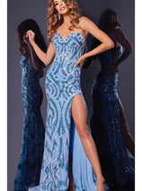 Light Blue Sequin Prom Dress: Jovani 43410