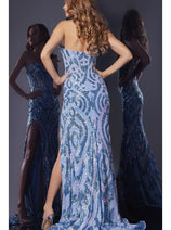 Light Blue Sequin Prom Dress: Jovani 43410