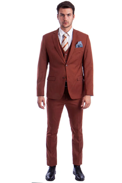 Light Brown Groomsmen Suit for Men & Boys - Perfect for Weddings + Free Tie - Suits