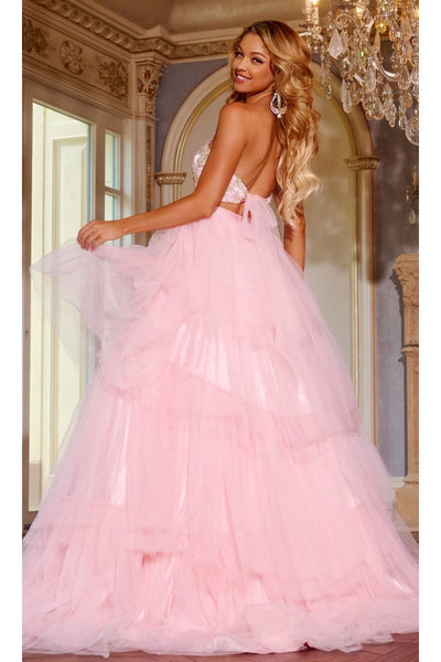 Light Pink Two-Piece Prom Ball Gown: Jovani D5112 - Apparel & Accessories > Clothing > Dresses