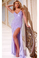 Lilac Long Prom Dress: Jovani 44725 - Lilac/Multi / Prom