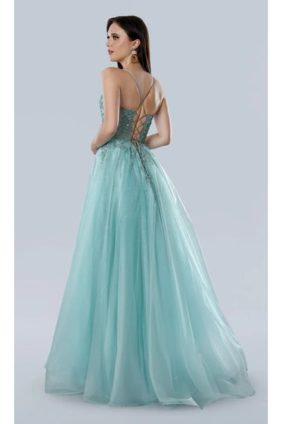 Lilac Prom Dress Glitter Corset Ball Gown Stella Couture 25140 - Dresses