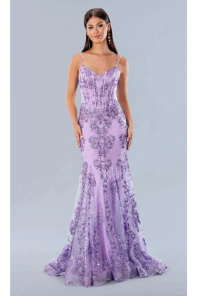 Lilac Prom Dress Mermaid Formal Evening Gown Stella Couture 21066