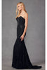 Linear Beaded Strapless Mermaid Dress by Juliet JT2472R - Dress