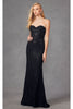 Linear Beaded Strapless Mermaid Dress by Juliet JT2472R - Dress