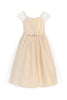 Little Girl Lace & Pearl Dress - LAK621 - Champagne / S