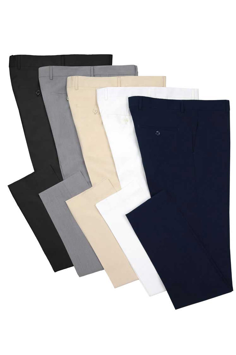 Pantalones de vestir de lana ultra ajustados para hombre en 5 colores