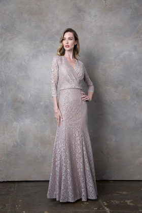 Eva USA 3450 3/4 Sleeve Lace Mother of the Bride Dress