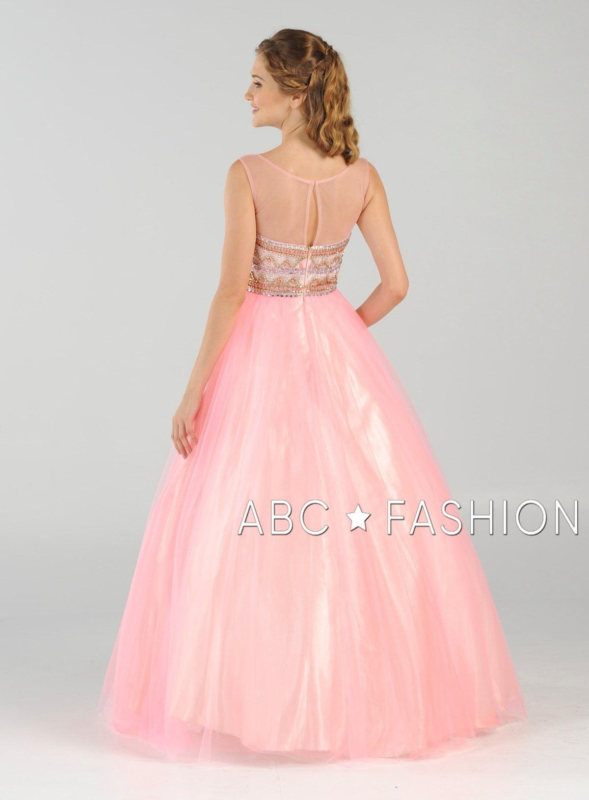Poly USA Pink Long Formal Dresses