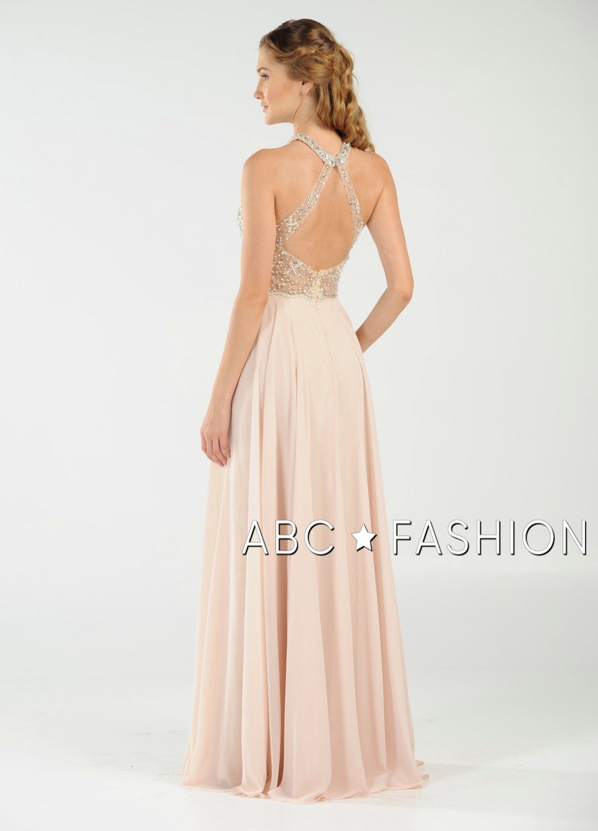 Poly USA Silver Long Formal Dresses
