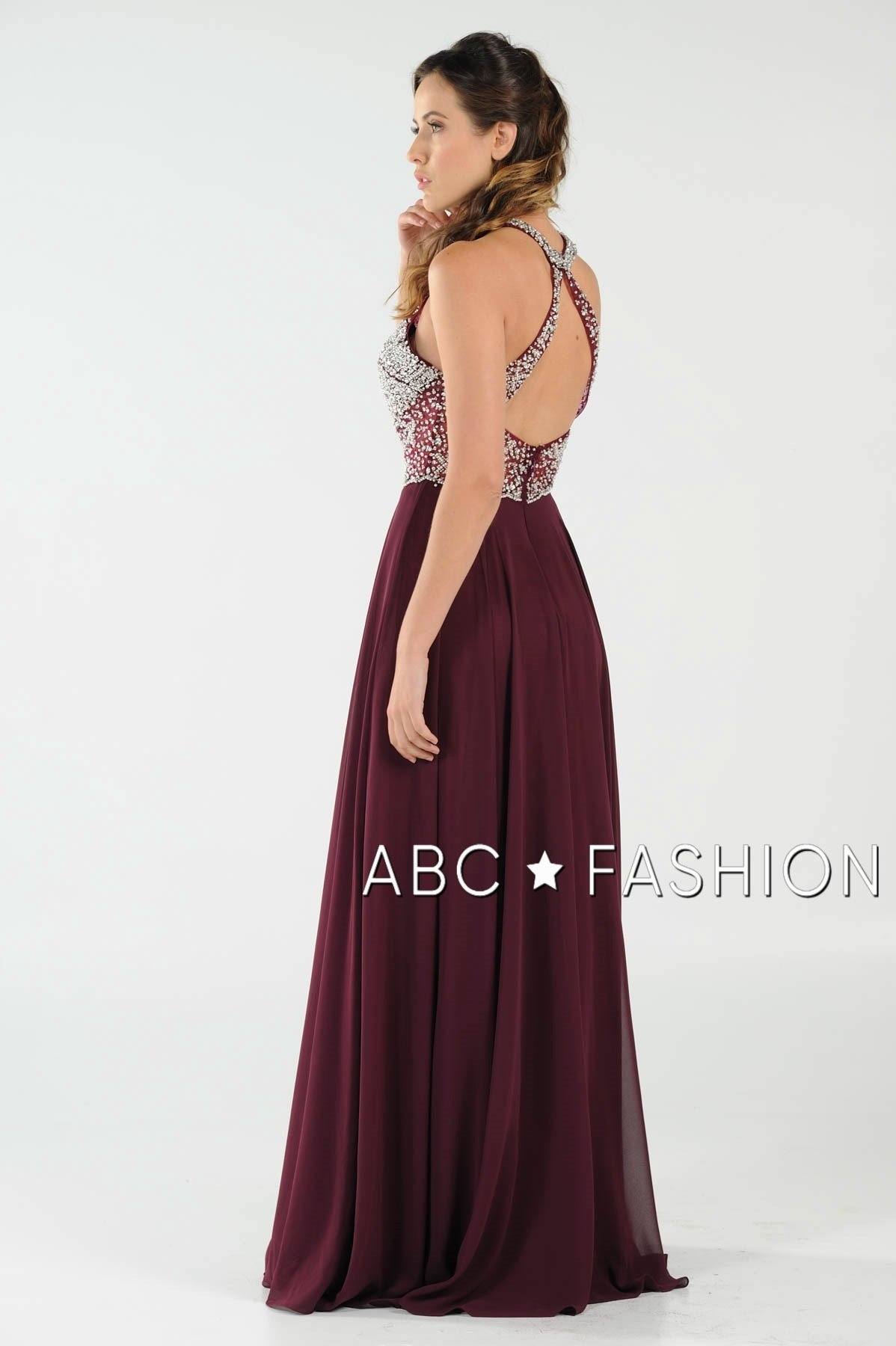 Poly USA Silver Long Formal Dresses
