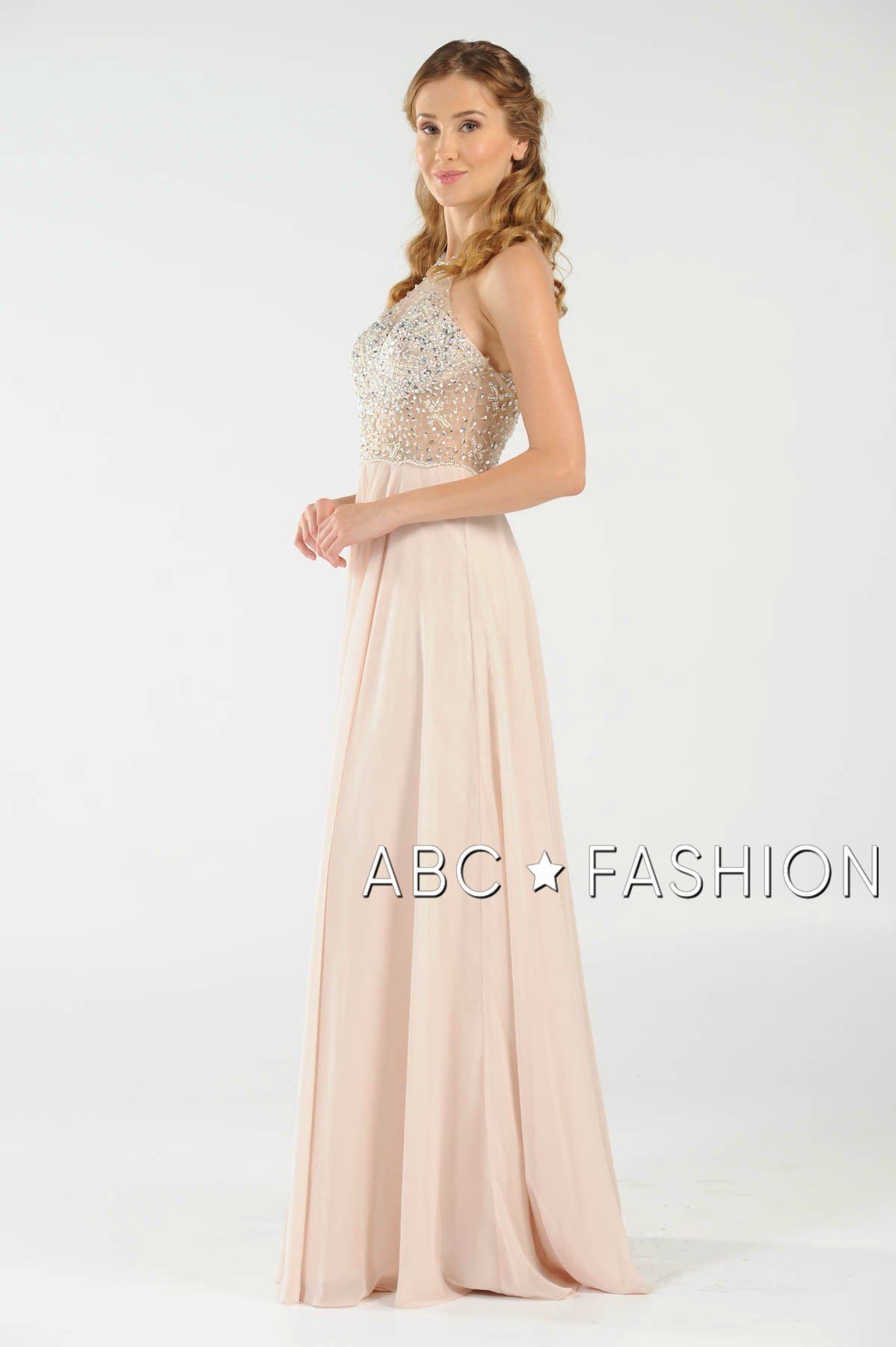 Poly USA Silver Long Formal Dresses