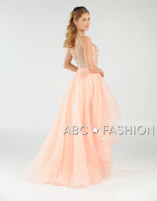 Poly USA Black/Nude Long Formal Dresses