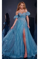 Long Blue Prom Dress: Jovani 40474 - Blue / Prom