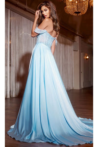 Long Blue Prom Dress: Jovani D6022 - Prom