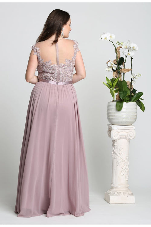Long Bridesmaid Evening Gown And Plus Size
