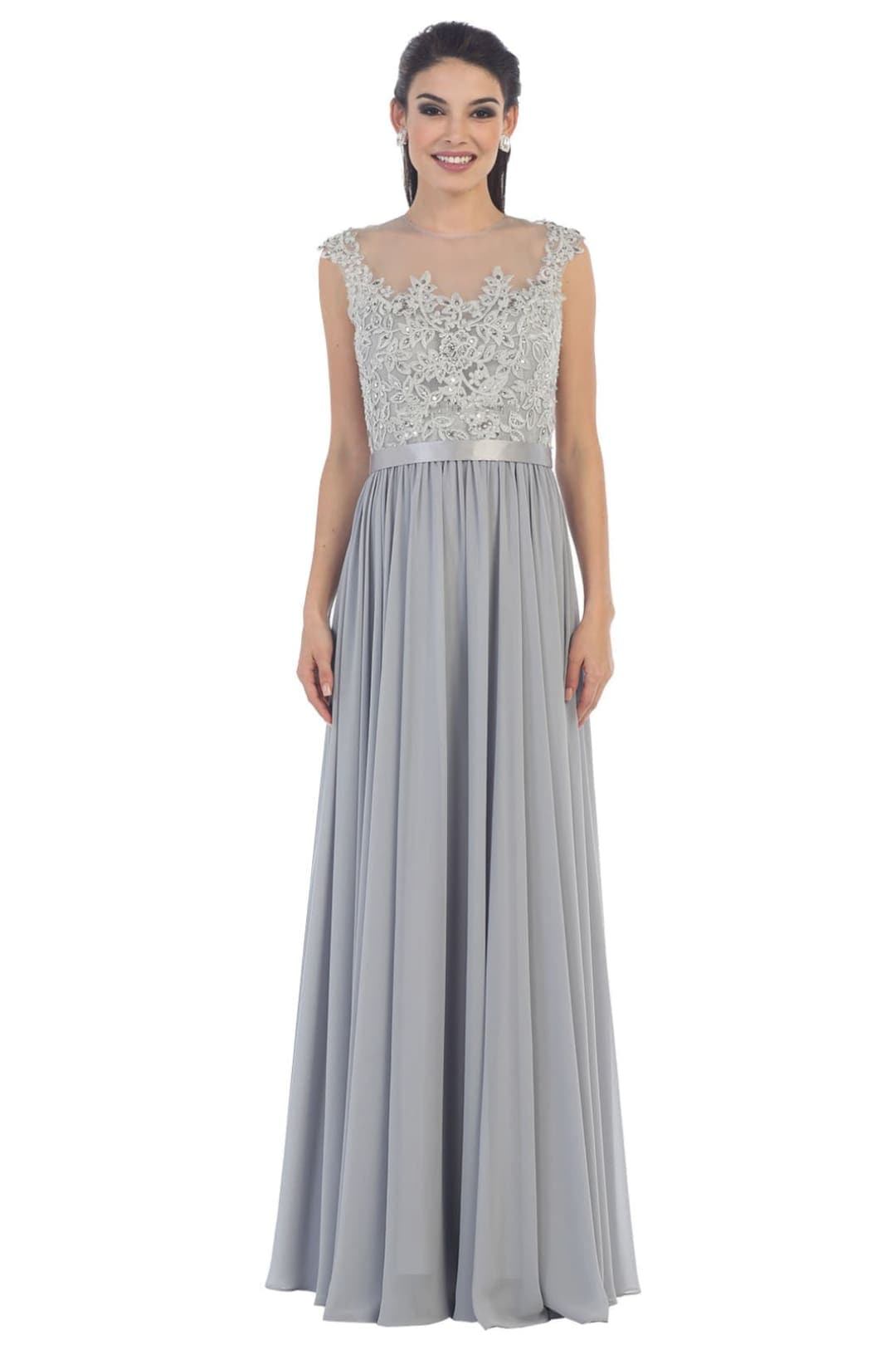Long Bridesmaid Evening Gown And Plus Size
