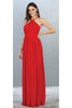 Long Bridesmaids Evening Gown - RED / 4