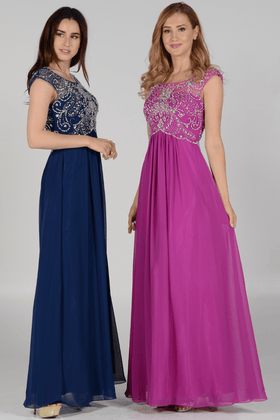 Long A-Line Gown By Poly USA 7122