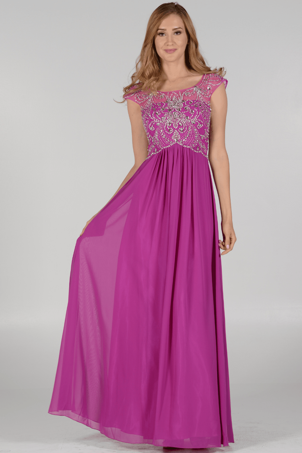 Poly USA Orchid Long Formal Dresses