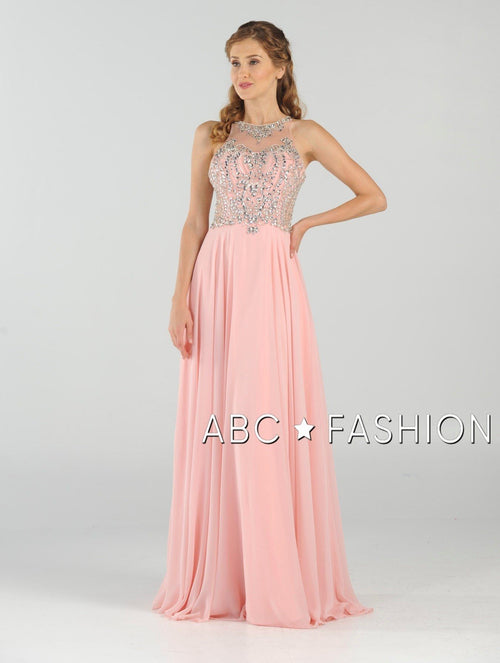 Poly USA Blush Long Formal Dresses