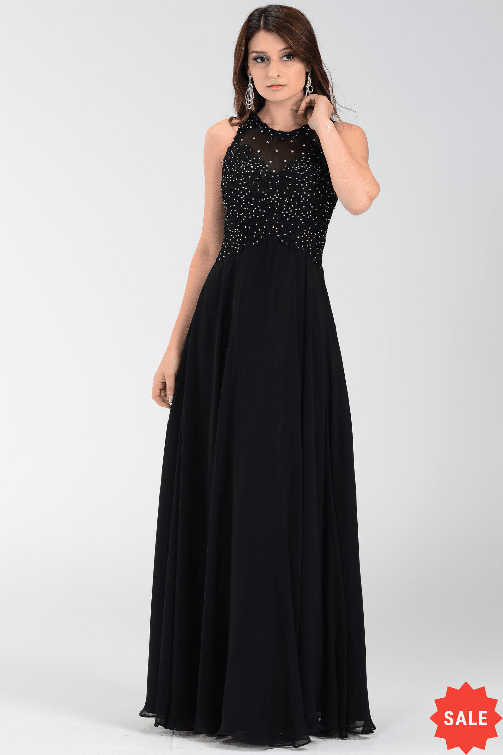 Poly USA Black Long Formal Dresses