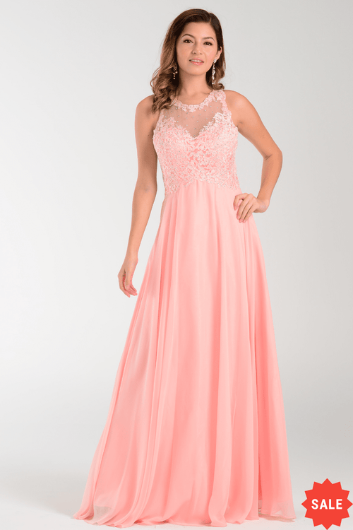 Poly USA Blush Long Formal Dresses