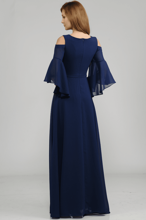 Poly USA Mauve Long Formal Dresses