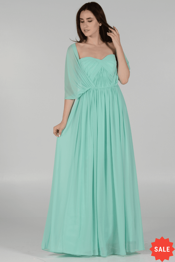 Poly USA Mint Long Formal Dresses