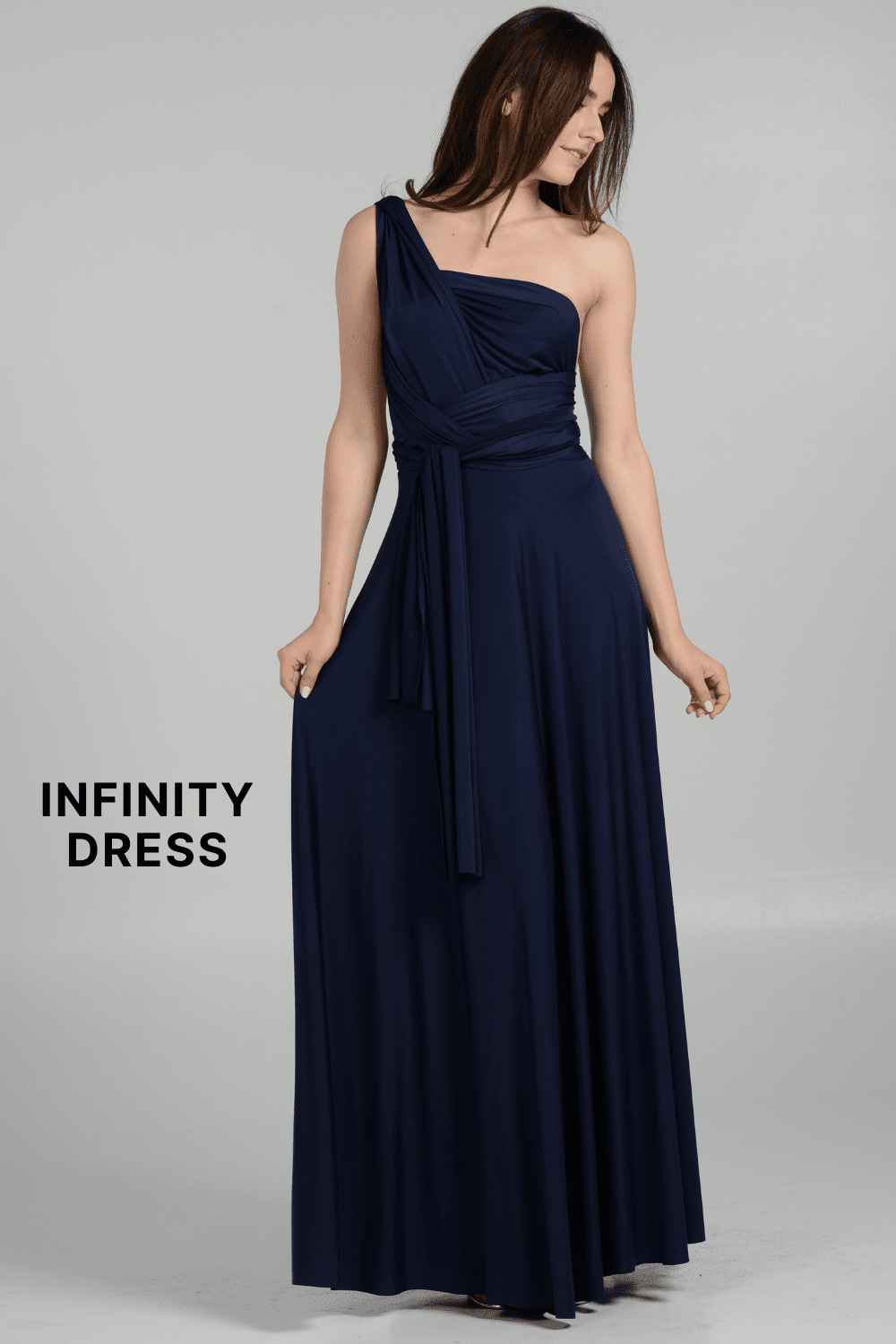 Poly USA Navy Blue Long Formal Dresses