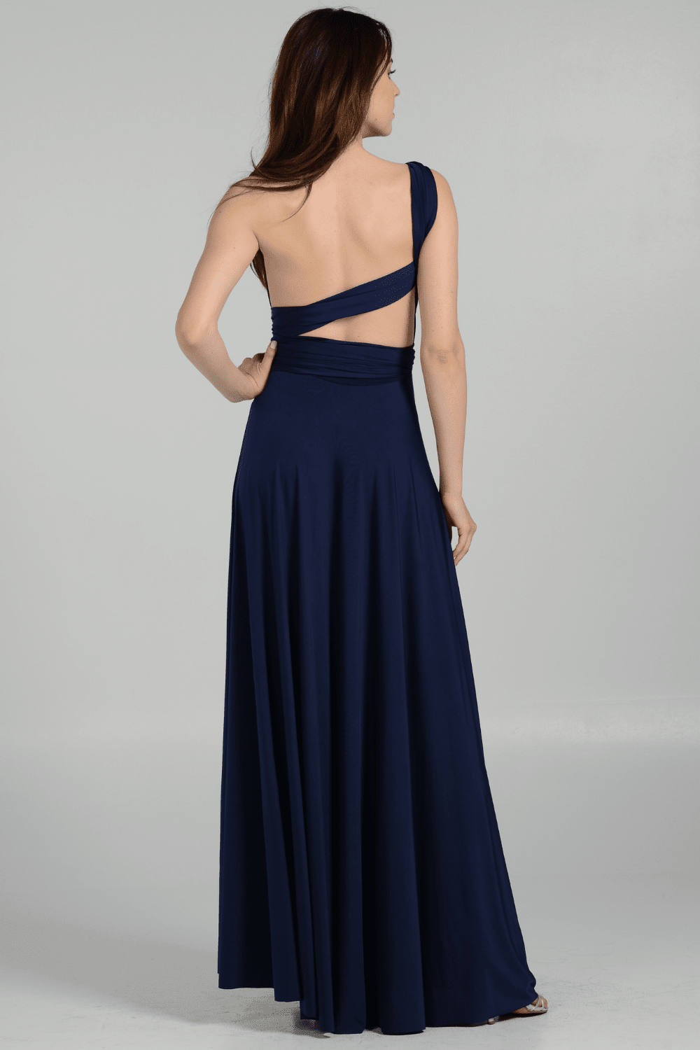 Poly USA Navy Blue Long Formal Dresses