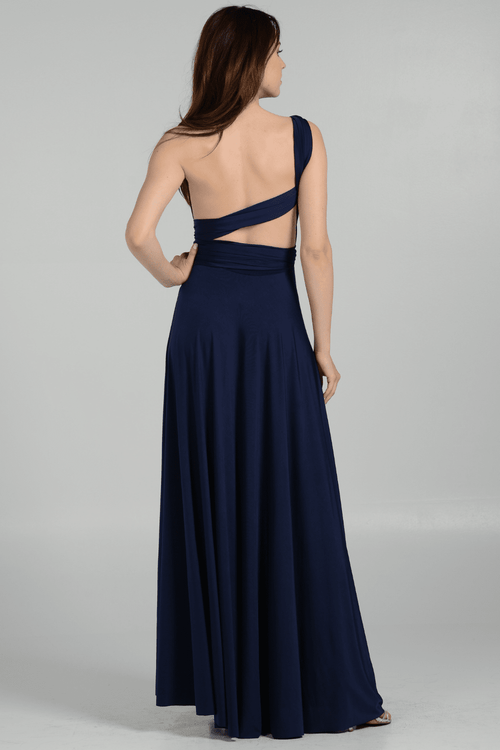Poly USA Navy Blue Long Formal Dresses