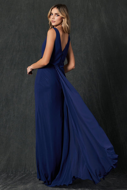 Juliet Navy Blue Long Formal Dresses