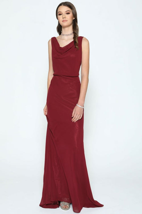 Juliet Burgundy Long Formal Dresses