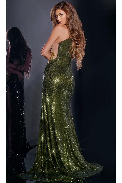 Long Dark Green Prom Dress: Jovani D5001 - Apparel & Accessories > Clothing > Dresses