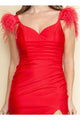 Long Dresses For Prom W/Detechable Feathers