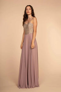 Long Embellished Sweetheart Chiffon Dress by Elizabeth K GL1571 - Long Formal Dresses