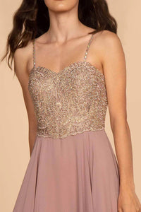 Long Embellished Sweetheart Chiffon Dress by Elizabeth K GL1571 - Long Formal Dresses
