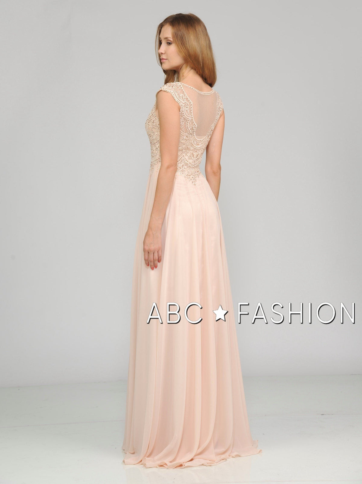 Poly USA Ice Blue Long Formal Dresses