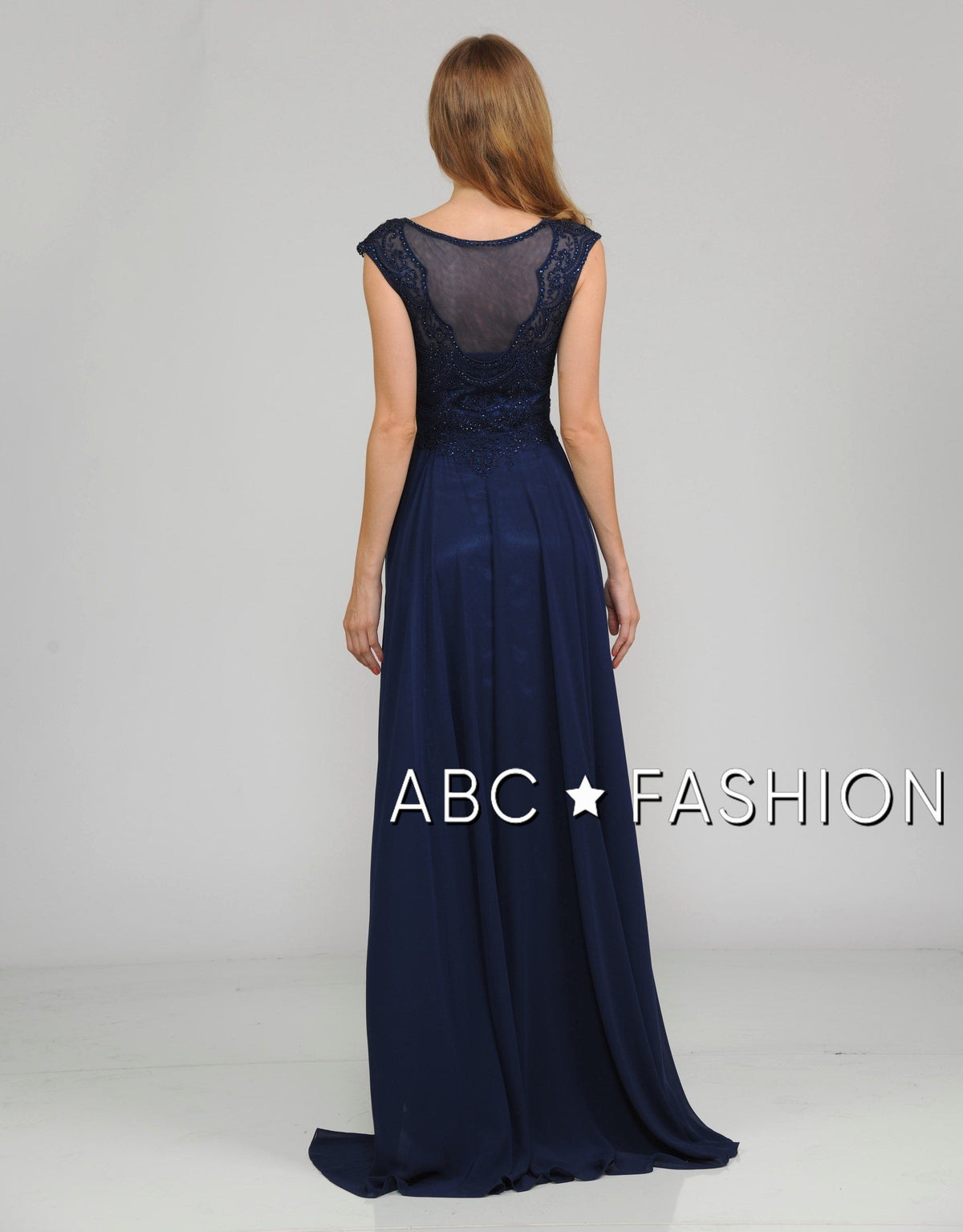 Poly USA Ice Blue Long Formal Dresses