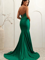 Long Evening Dress Mermaid Beaded Prom Gown By Amelia Couture 3042