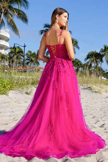 Long Evening Dress Scoop Neck Embroidered Gown By Amelia Couture 4044 - Dress