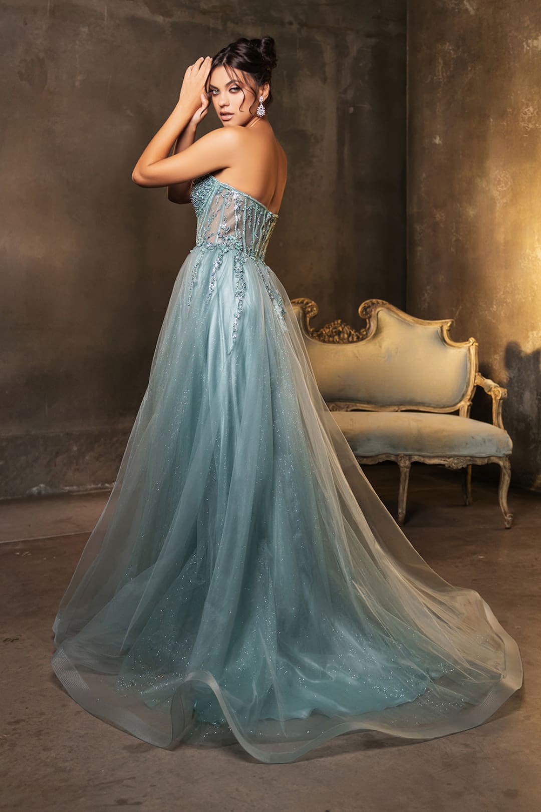 Long Evening Dress Strapless A-Line Prom Gown By Royal Queen RQ8184 - Dress