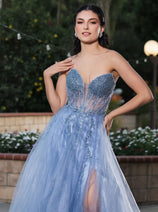 Long Evening Dress Strapless A-Line Prom Gown By Royal Queen RQ8184
