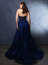 Long Evening Dress Strapless A-Line Prom Gown By Royal Queen RQ8184